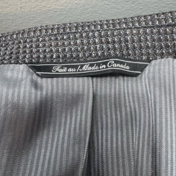 Men's Jack Victor At Ease Sport Coat Blazer Size 44R Gray Black Brown Lindenwood - Picture 8 of 8